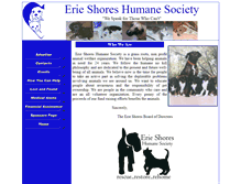 Tablet Screenshot of erieshoreshumanesociety.com